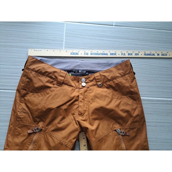 B By Burton Women's Medium Cargo Snowboard Pants Brown Waterproof Ski Winter - Picture 6 of 11